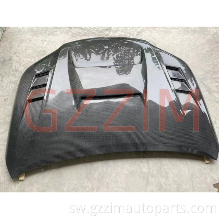 Car Accessories Black Carbon Fiber Hood Used For 2016 Revo